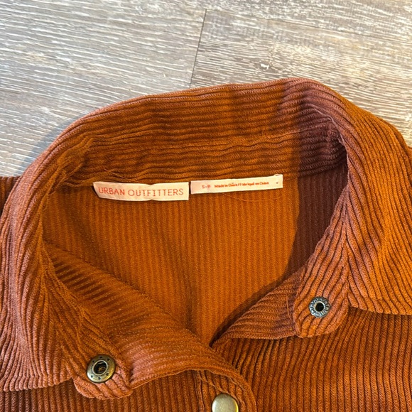 Urban Outfitters Corduroy Burnt Orange Long Sleeve Tie Dress - Picture 7 of 12
